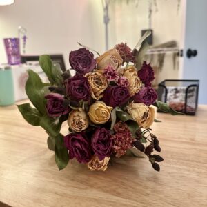 rose eucalyptus flower bouquet