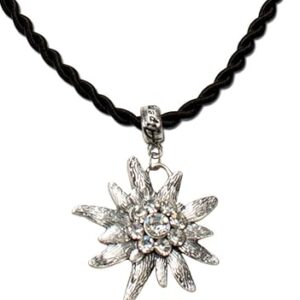 bavarian edelweiss cord necklace