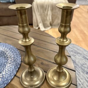antique vintage brass candlesticks