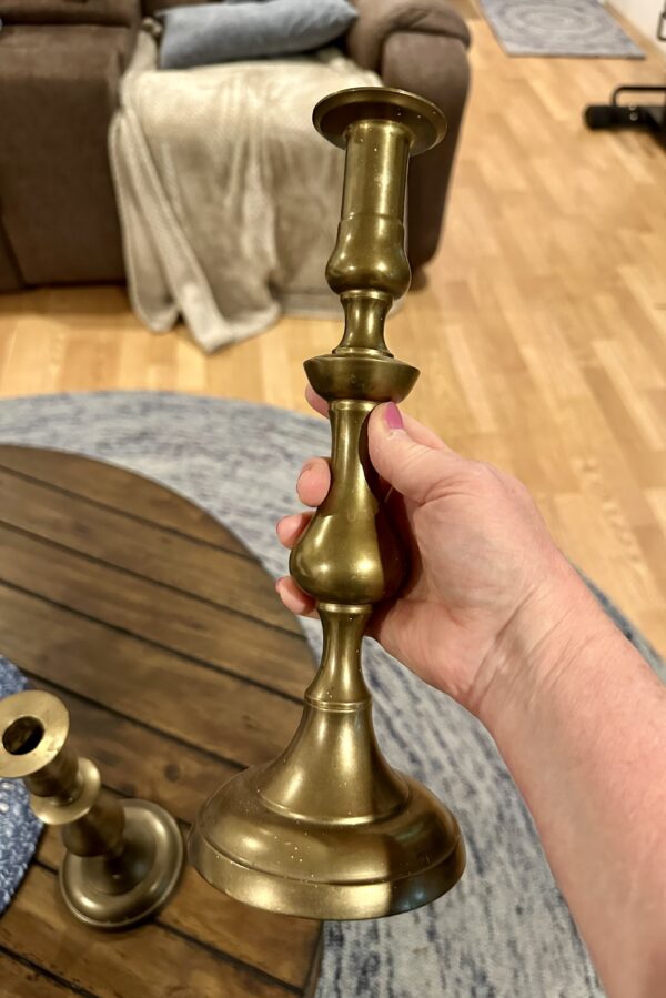 antique vintage brass candlesticks