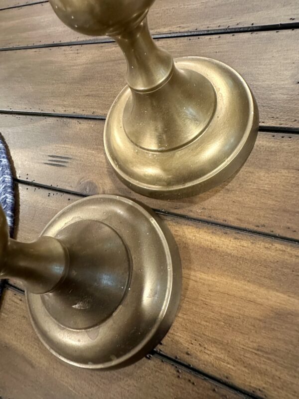 antique vintage brass candlesticks
