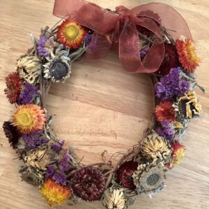 rustic dried flower wreath