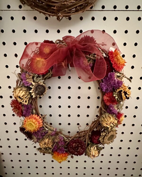 rustic dried flower wreath