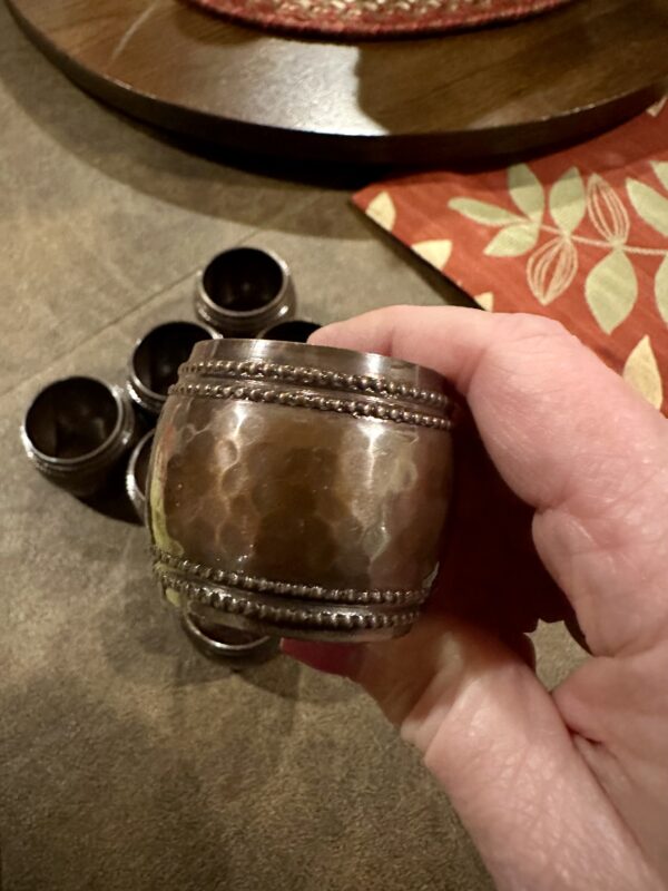 bronze napkin holder rings