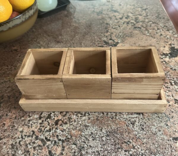 wood box storage tray