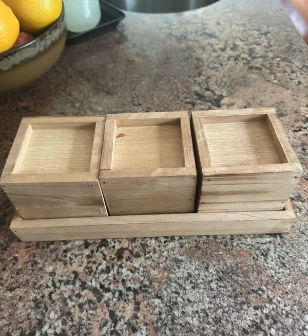 wood box storage tray