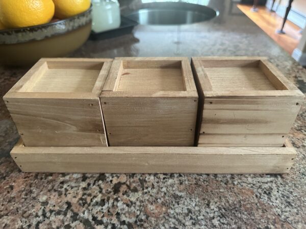 wood box storage tray