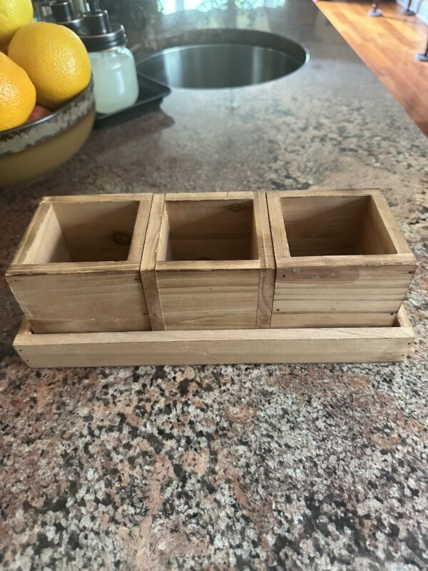 wood box storage tray
