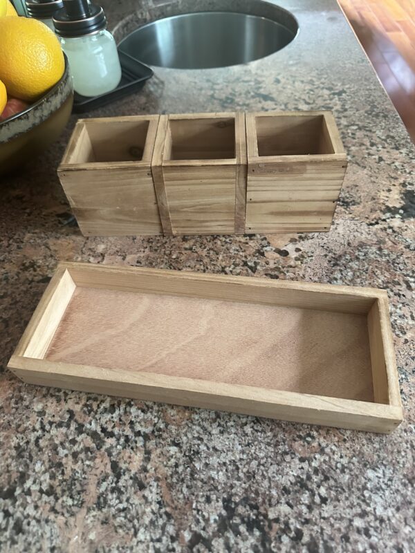 wood box storage tray