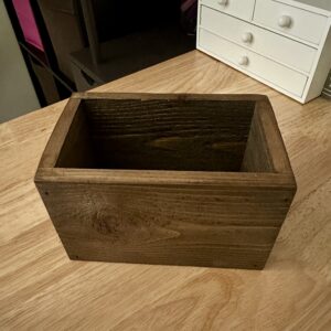 rustic wood storage box