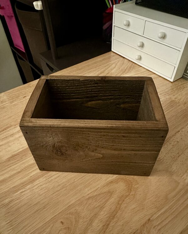 rustic wood storage box