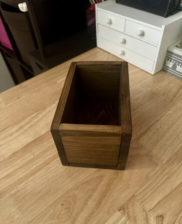 rustic wood storage box