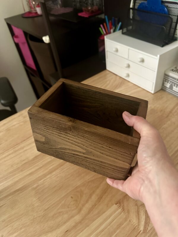 rustic wood storage box